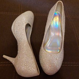 Silver glittery shoes